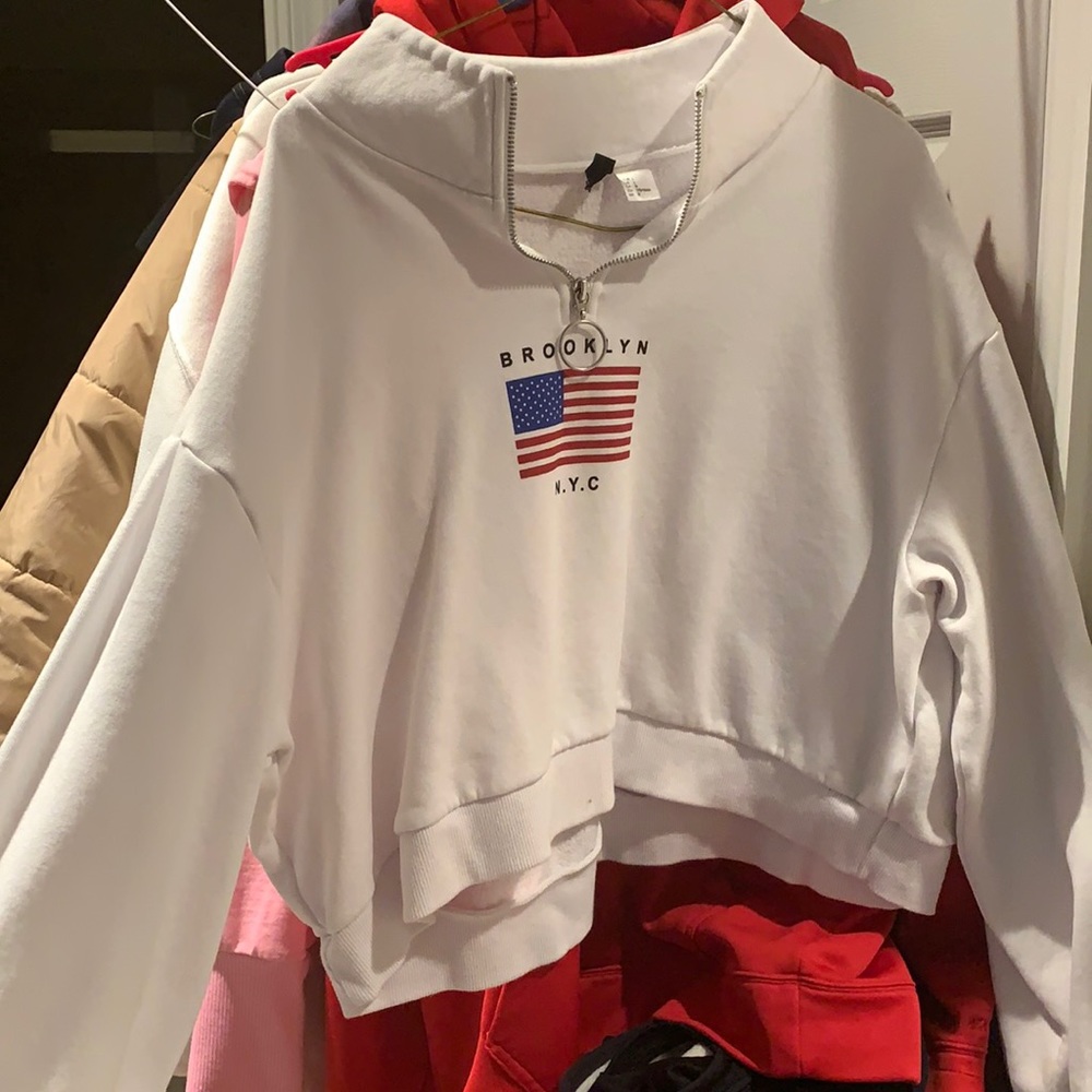 brandy melville crop zip up